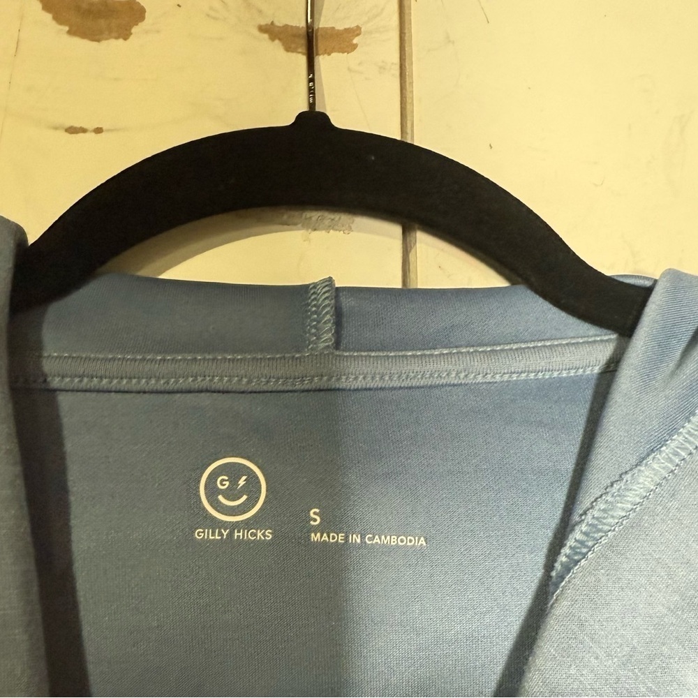Gilly Hicks Active Crop Cooldown Hoodie Blue Size Small Cropped Super Soft - Picture 7 of 9